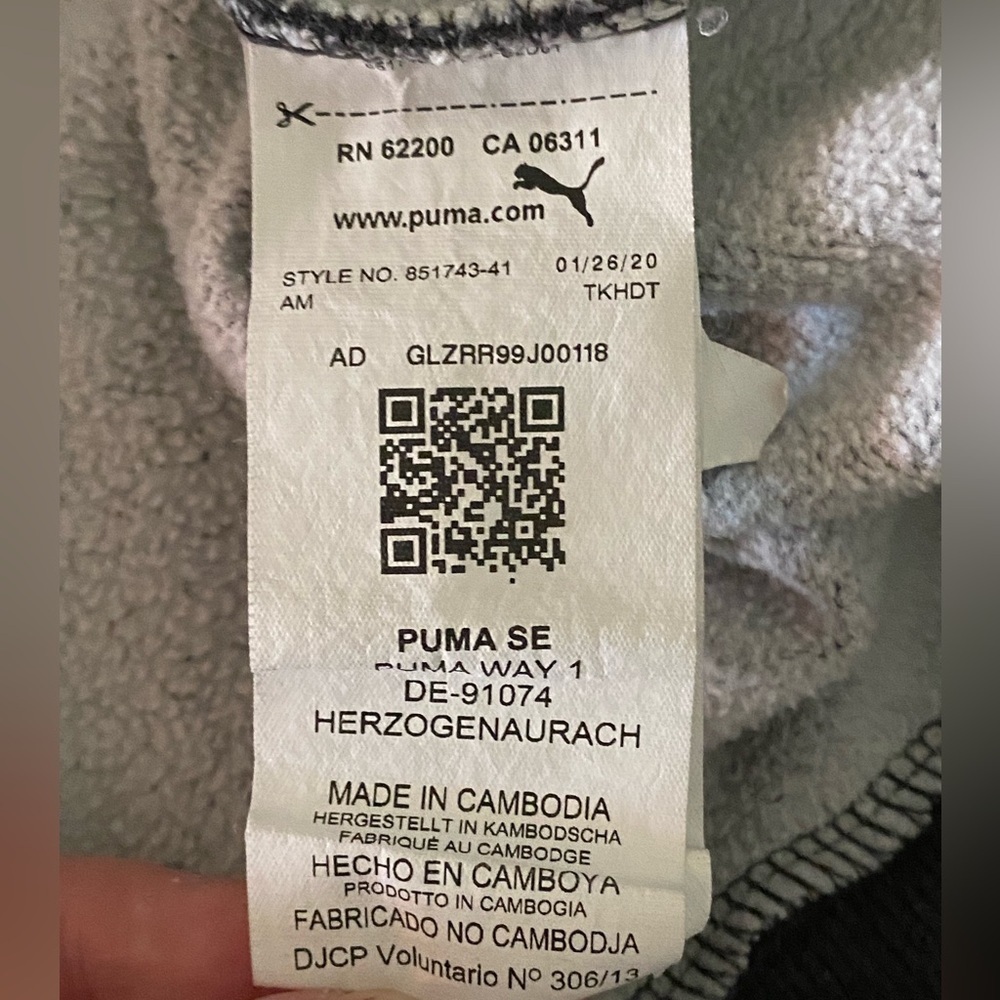 Puma Sweatshirt -Mens Large Pullover Hoodie - Picture 5 of 6